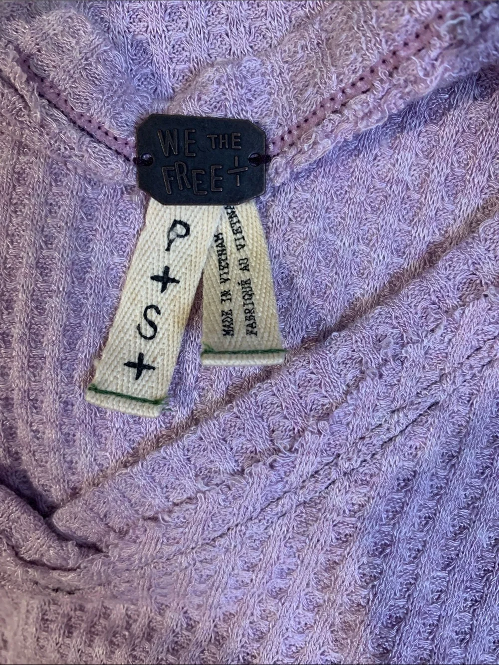 Free People We The Free Drippy Soft Lavender Laguna Thermal Top New